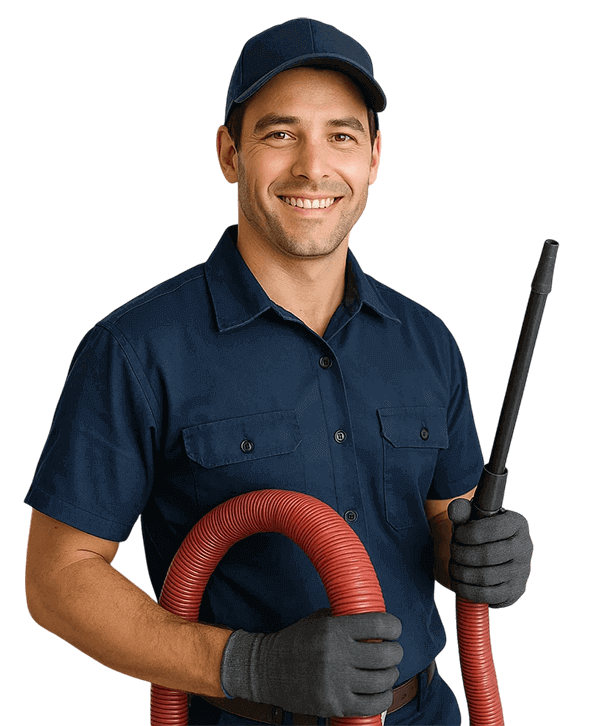 Greatwood TX technician with HVAC equipment